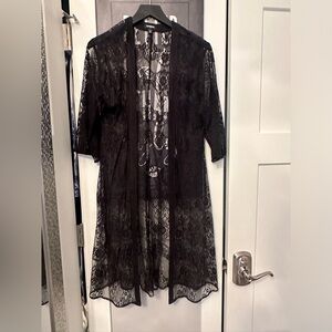 Express Black Sheer Lace Duster Cardi xs/s Works for small/medium too.